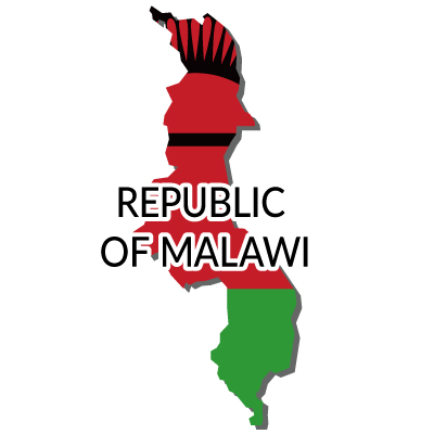 マラウィ共和国無料フリーイラスト｜英語・国旗付